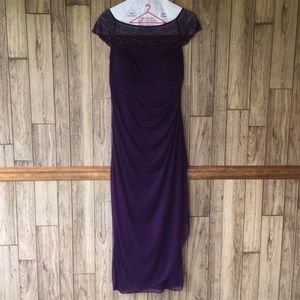Special occasion gown purple beaded sz 8